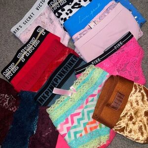 Victoria's Secret PINK Lace and Cotton Panties Set.